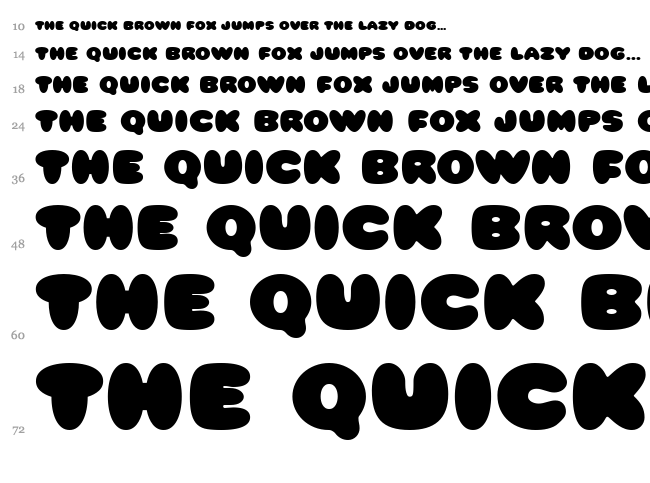 HFF Cotton Balls font waterfall